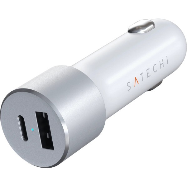 Фото - Автомобільний зарядний пристрій Satechi 72W Type-C PD Car Charger Silver (ST-TCPDCCS)