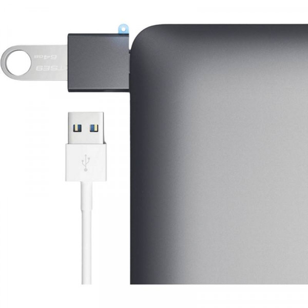 Фото - Перехідник Satechi Type-C USB Adapter Space Gray (ST-TCUAM)