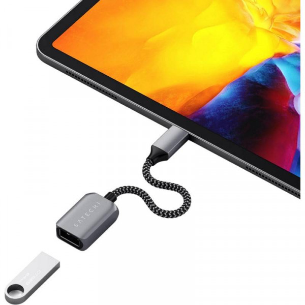 Фото - Переходник Satechi USB-C to USB 3.0 Adapter Cable Space Gray (ST-UCATCM)