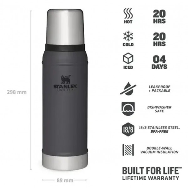 Фото - Термос Stanley Legendary Classic Charcoal 0,75 л
