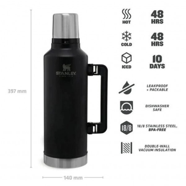Фото - Термос Stanley Legendary Classic Matte Black 2,3 л