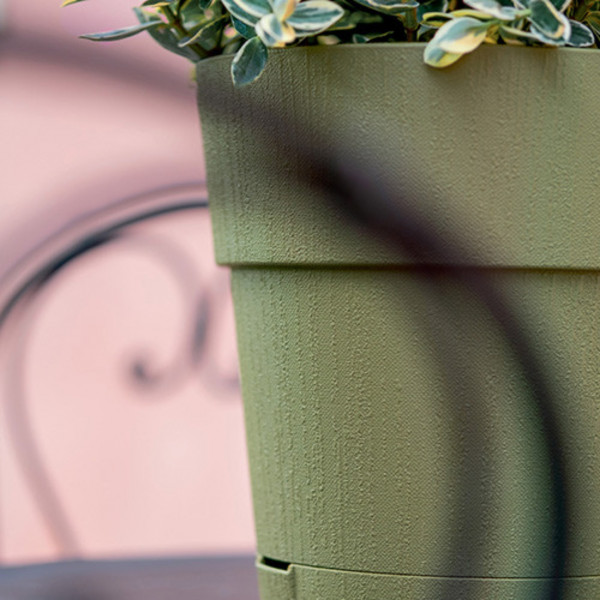 Фото - Вазон Stefanplast Ethica 20x20 см оливковый 68052