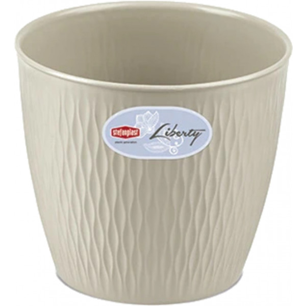 Фото - Вазон Stefanplast LIBERTY светлый беж 25х23 см 87256 Фото - Вазон Stefanplast LIBERTY светлый беж 25х23 см 87256