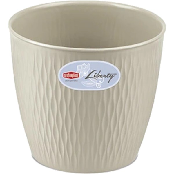 Фото - Вазон Stefanplast LIBERTY светлый беж 30х27 см 87308