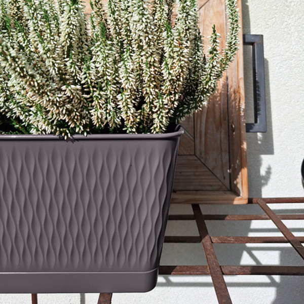 Фото - Вазон Stefanplast LIBERTY с автополивом серый 50х18х16 см 87508