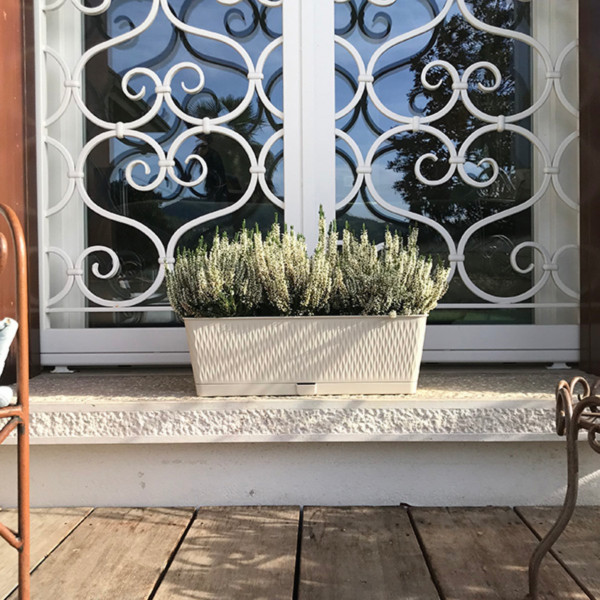 Фото - Вазон Stefanplast LIBERTY с автополивом светлый беж 50х18х16 см 87556