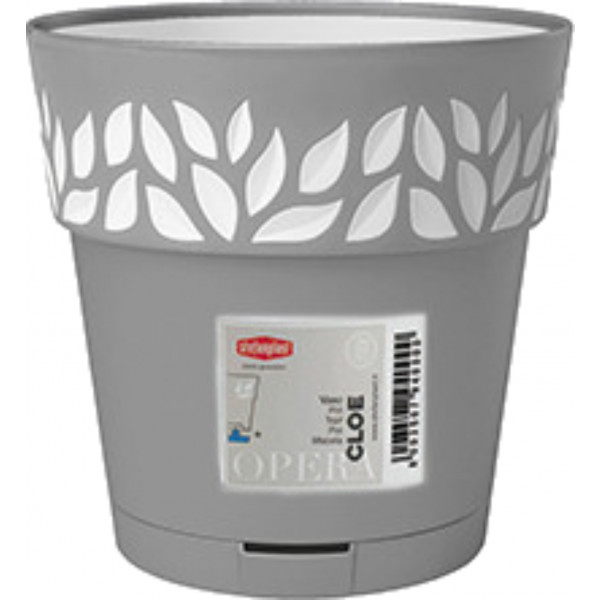 Фото - Вазон Stefanplast OPERA Cloe 15 см серый/белый 94023