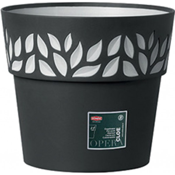 Фото - Вазон Stefanplast OPERA Cloe 25x22 см графит/св.серый 94303