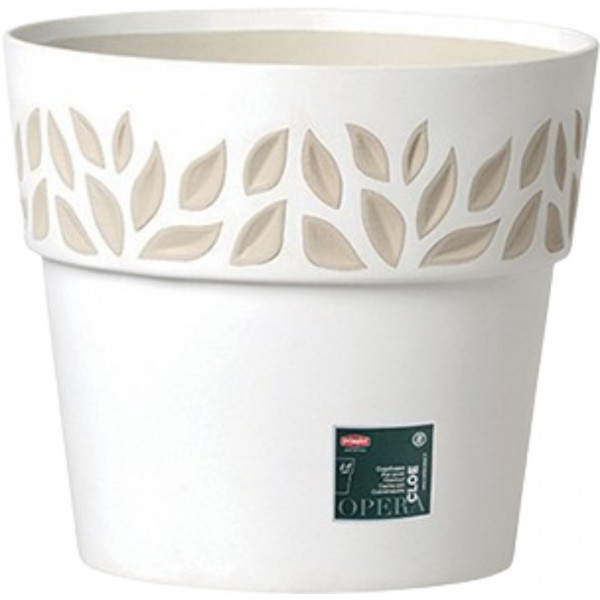 Фото - Вазон Stefanplast OPERA Cloe 30x26 см белый/травертин 94350