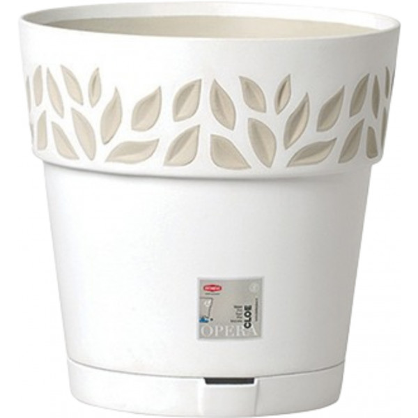 Фото - Вазон Stefanplast OPERA Cloe 30x29 см білий/травертин 94150