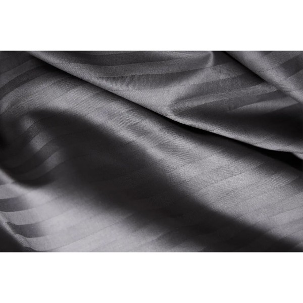 Фото - Комплект постільної білизни Moon&Star Satin Stripe Stripe Black King Size 220x240 (MS-820003676)