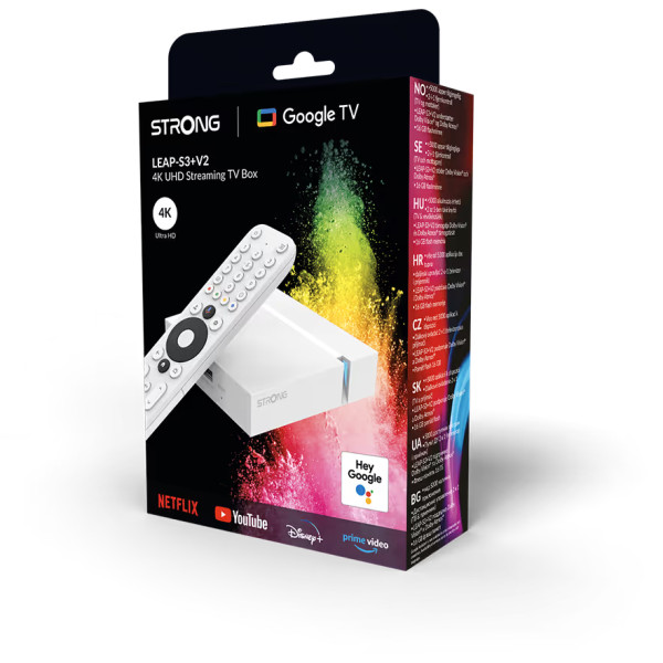Фото - Уцінка - Стаціонарний медіаплеєр Strong GOOGLE TV BOX 4K LEAP-S3+V2