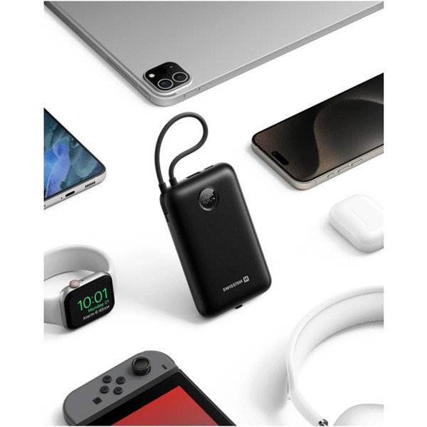 Фото - Батарея мобильная Swissten VOLTBOX 30000 mAh 35 Вт PD Type-C/Lightning Black (8595217490574)