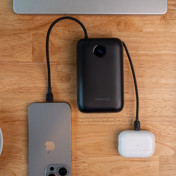 Фото - Батарея мобильная Swissten VOLTBOX 30000 mAh 35 Вт PD Type-C/Lightning Black (8595217490574)