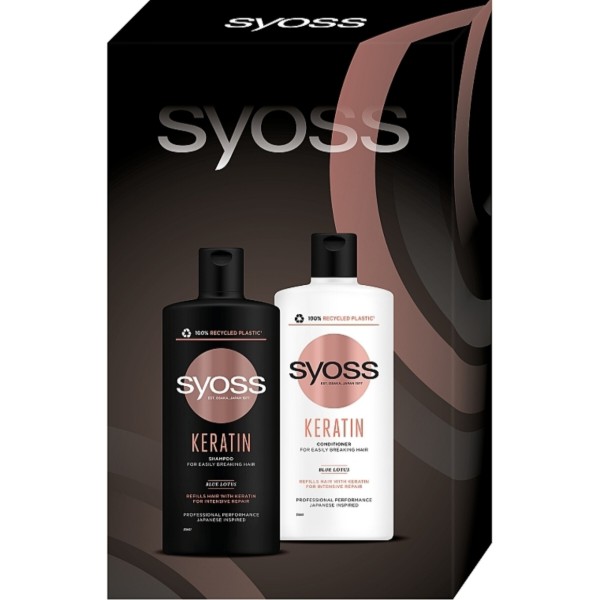 Фото - Подарочный набор для ухода за волосами SYOSS Keratin Intensive Repair Шампунь 440 мл + Бальзам 440 мл