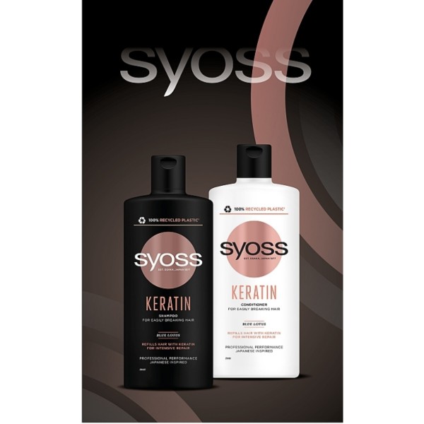 Фото - Подарочный набор для ухода за волосами SYOSS Keratin Intensive Repair Шампунь 440 мл + Бальзам 440 мл
