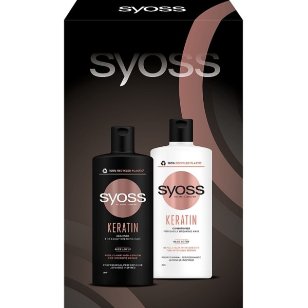 Фото - Подарочный набор для ухода за волосами SYOSS Keratin Intensive Repair Шампунь 440 мл + Бальзам 440 мл