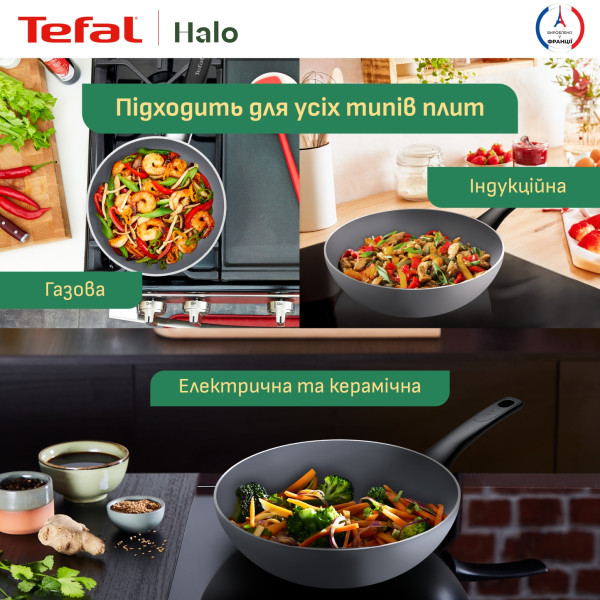 Фото - Сковорода ВОК Tefal C3121953 Halo 28 см