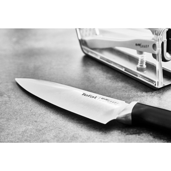 Фото - Нож кухонный Tefal Eversharp 16.5 см с чехлом-точилкой (K2569004)