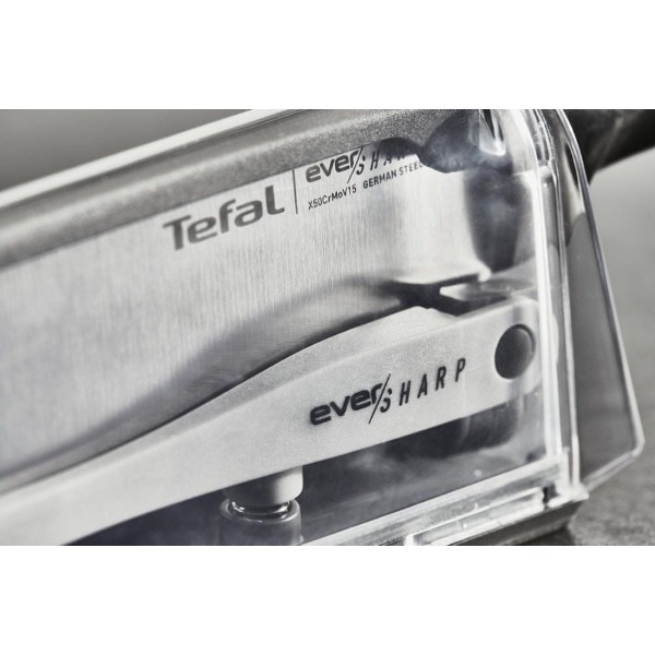 Фото - Нож кухонный Tefal Eversharp 16.5 см с чехлом-точилкой (K2569004)