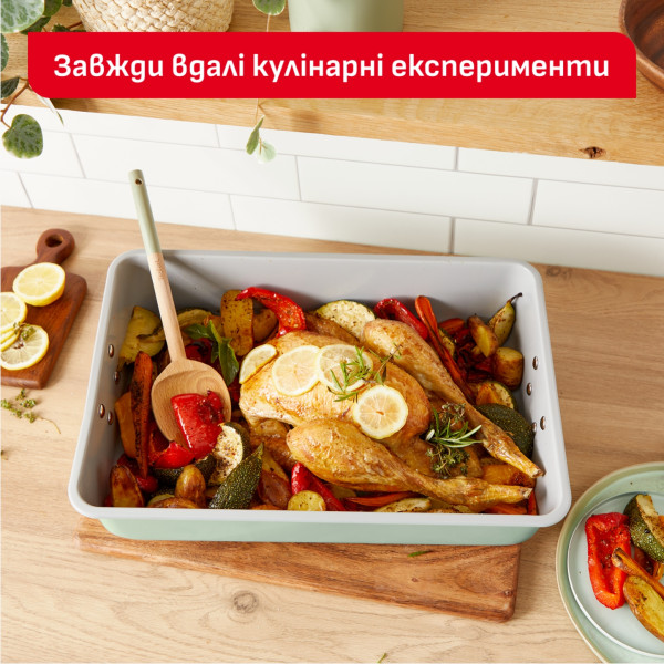 Фото - Комплект техніки Tefal Кухонна машина і комбайн + Форма для приготування Tefal QB5458F0 Bake Partner + + J175S504 CERAMIK 5 пр.