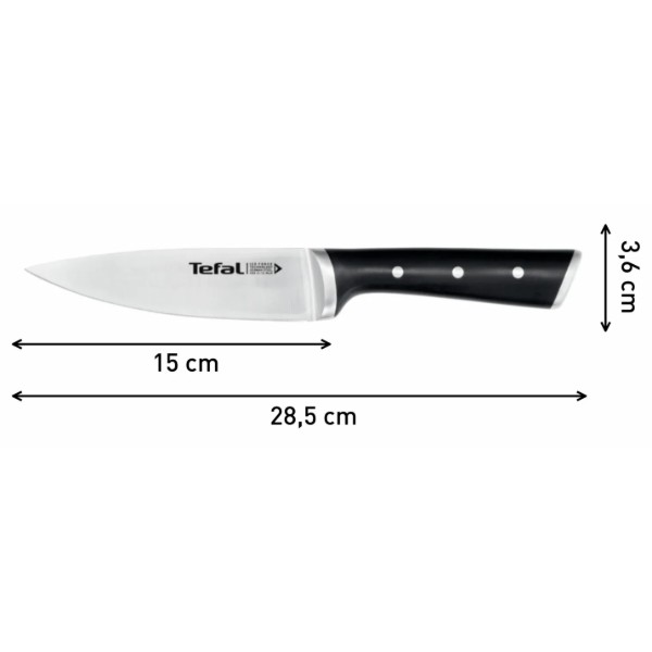 Фото - Ніж кухаря Tefal K2320324 Ice Force 15 см