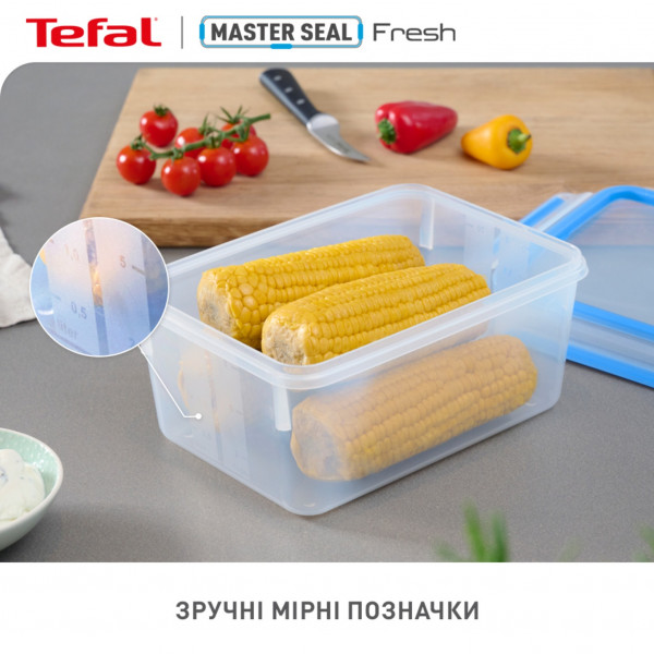 Фото - Набір ємностей для зберігання Tefal N1031251 Master Seal 3 шт (3 шт*0,5 л)