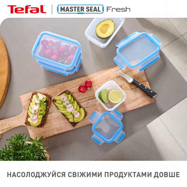Фото - Набір ємностей для зберігання Tefal N1031251 Master Seal 3 шт (3 шт*0,5 л)