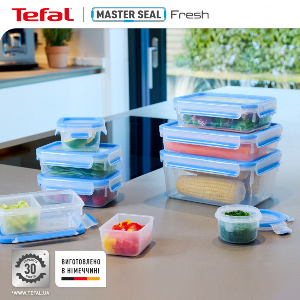 Фото - Набір ємностей для зберігання Tefal N1031251 Master Seal 3 шт (3 шт*0,5 л)
