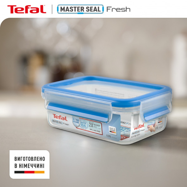 Фото - Набір ємностей для зберігання Tefal N1031251 Master Seal 3 шт (3 шт*0,5 л)