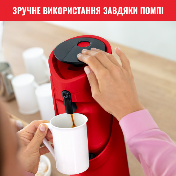 Фото - Термос Tefal K3140314 PONZA PUMP 1.9 л червоний