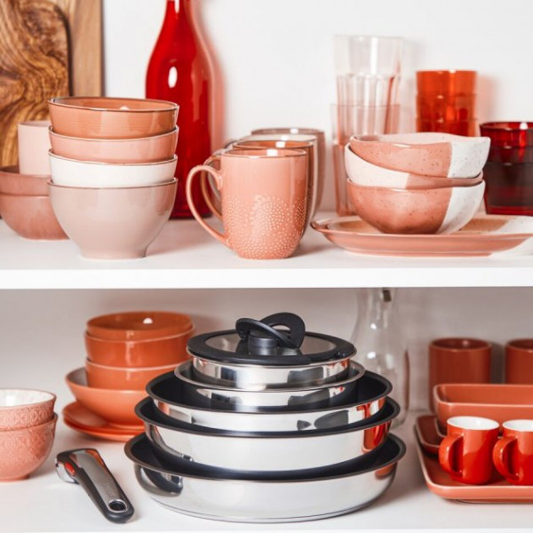 Фото - Набір посуду зі знімною ручкою Tefal L897SA74 Ingenio Emotion 10 пр