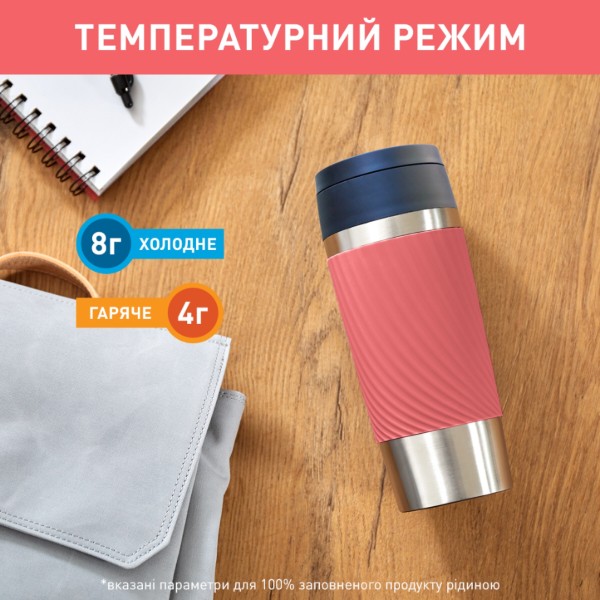 Фото - Термокружка Tefal N2024410 Travel Mug Classic Twist 0,36 л коралловый