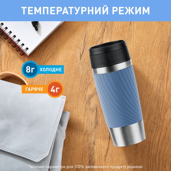 Фото - Термочашка Tefal N2024510 Travel Mug Classic Twist 0,36 л блакитний