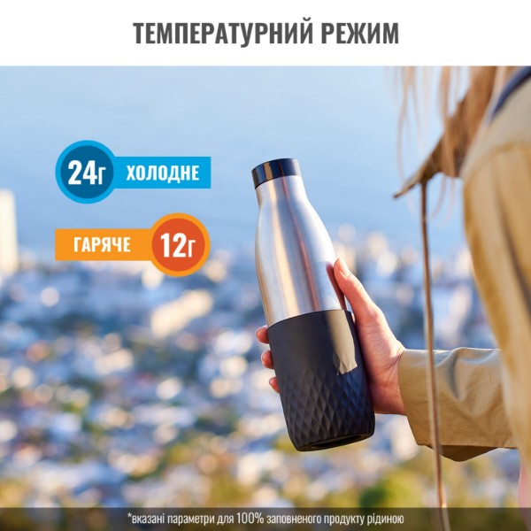 Фото - Термопляшка Tefal N3110510 BLUDROP 0,5 л soft touch графит