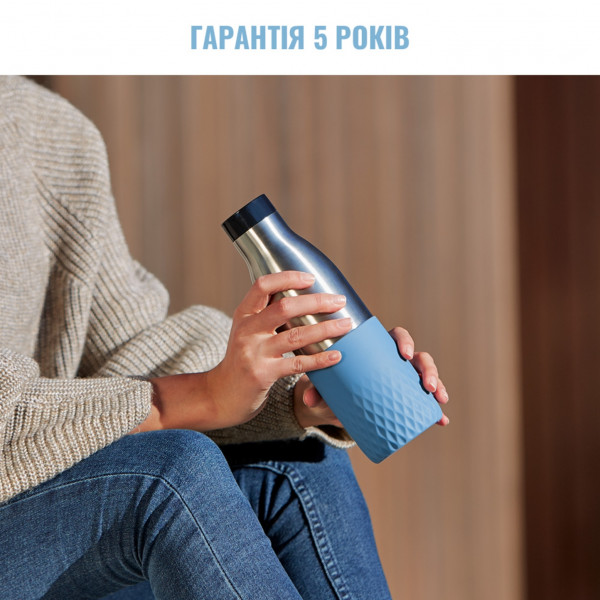 Фото - Термопляшка Tefal N3110710 BLUDROP 0,5 л soft touch голубой