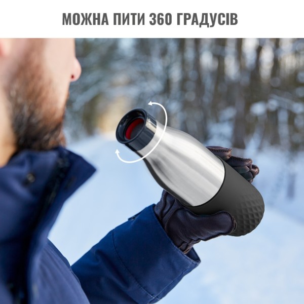 Фото - Термопляшка Tefal N3111110 BLUDROP soft touch 700 мл чорний