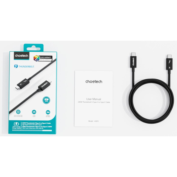 Фото - Кабель Thunderbolt Choetech Thunderbolt5 (A3011)