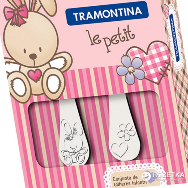 Фото - Дитячий набір столових приладів Tramontina Le Petit pink 66973/015 2 пр.
