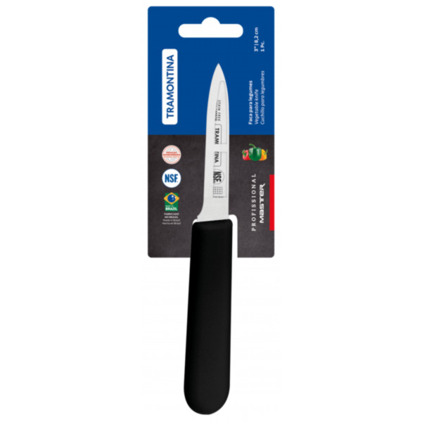 Фото - Ніж для овочів Tramontina PROFISSIONAL MASTER Black 76 мм (24625/103)