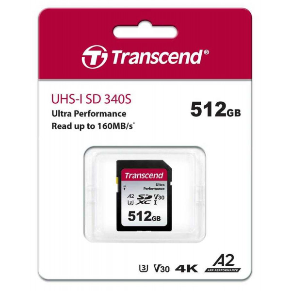Фото - Карта пам'яті Transcend SD 512GB C10 UHS-I U3 A2 (TS512GSDC340S)