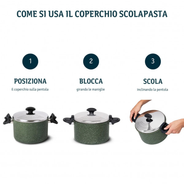 Фото - Каструля TVS Natura Induction 22 см (BS036222910001C)