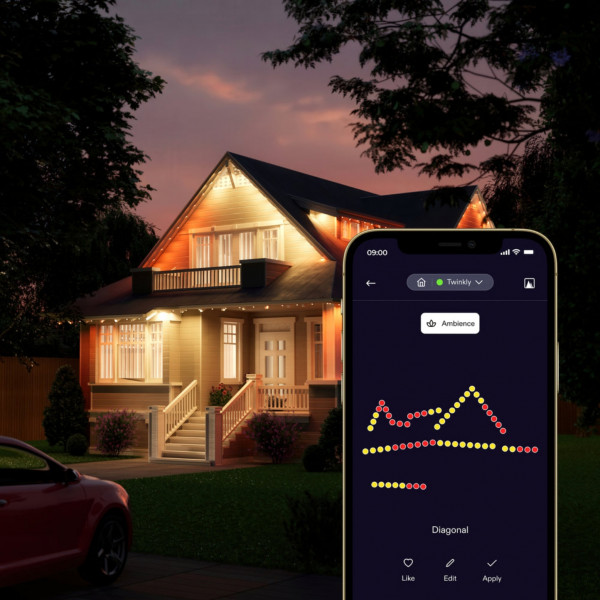 Фото - Гирлянда фигурная Twinkly Permanent Light RGB72 IP65 USB-C (TWPL072STP-TEU)