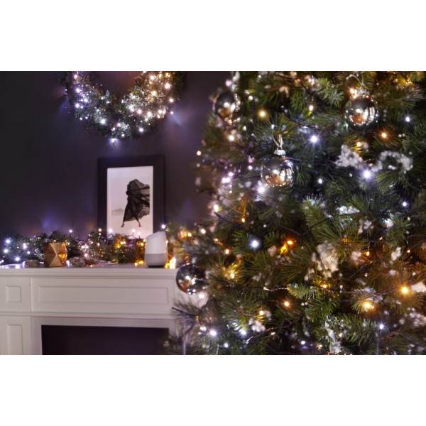 Фото - Гірлянда лінійна Twinkly Smart LED Strings AWW 400, BT+WiFi, Gen II, IP44, чорний (TWS400GOP-BEU)