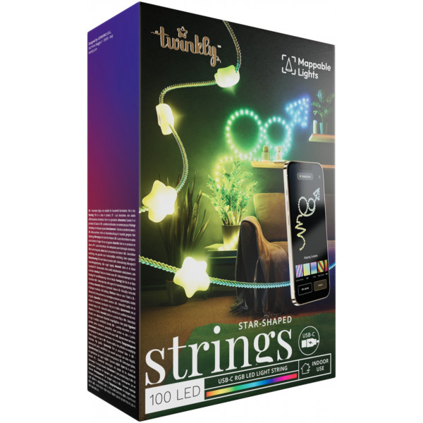 Фото - Гирлянда фигурная Twinkly Strings Star RGB 100 IP20 6м USB-C (TWKS100RGB-T) Фото - Гирлянда фигурная Twinkly Strings Star RGB 100 IP20 6м USB-C (TWKS100RGB-T)