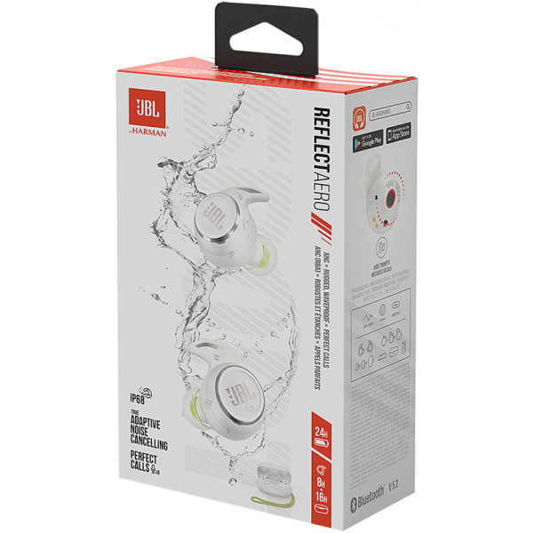 Фото - Навушники вкладиші бездротові TWS JBL Reflect Aero White (JBLREFLECTAEROWHT)