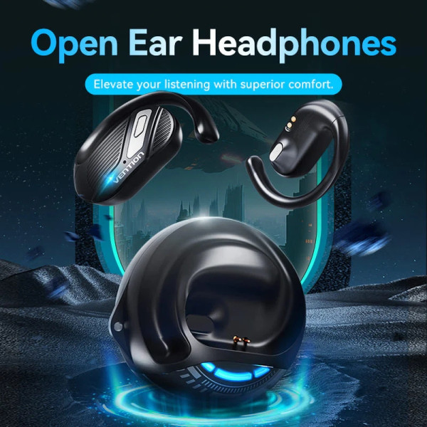 Фото - Навушники вкладиші бездротові TWS Vention OpenBeat O12 Black (NBUB0)