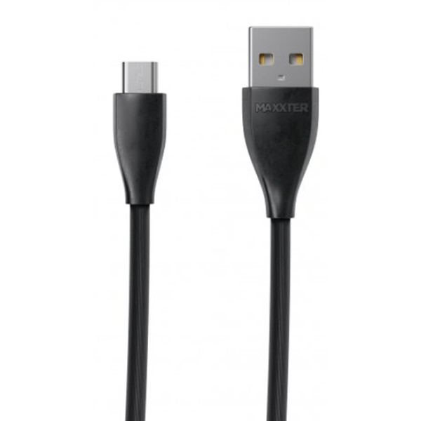 Фото - Кабель Maxxter USB-microUSB 1м Black (UB-M-USB-01BK)