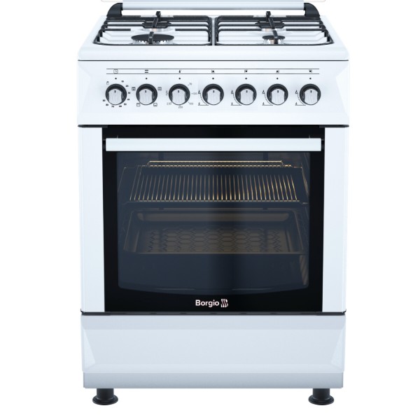 Фото - Плита газова Borgio GE 640 W GCBLTF Cast Iron