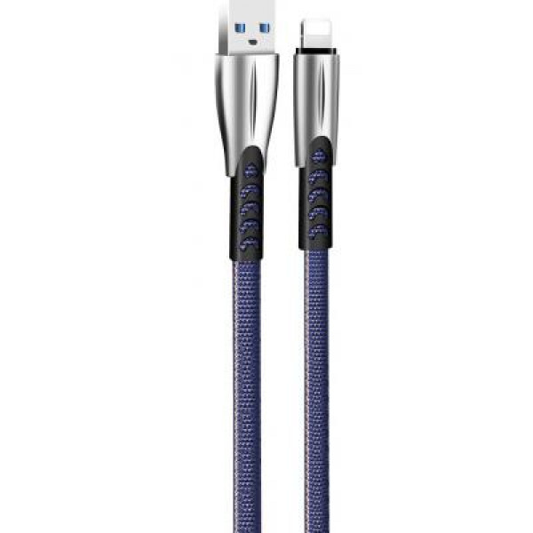 Фото - Кабель Colorway USB 2.0 AM to Lightning 1.0m Zinc Alloy Blue (CW-CBUL010-BL)